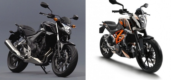 [バイク] Honda CB400F VS KTM 390Duke、スペック0-100比較