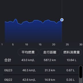 X FORCEの燃費がぶん回してもほとんど落ちないので怖くなってきた